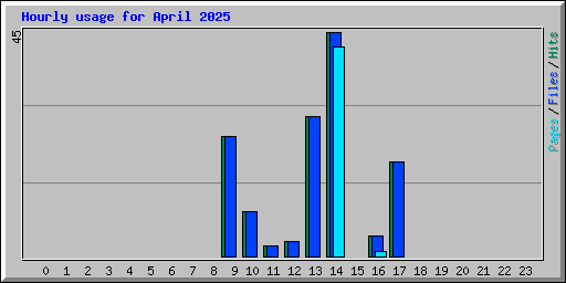 Hourly usage for April 2025
